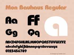 Mon Bauhaus Version 1.00 Font Sample