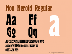 Mon Herold Version 1.00 Font Sample