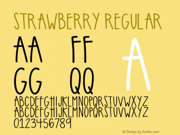 strawberry Regular Version 1.000;PS 001.000;hotconv 1.0.88;makeotf.lib2.5.64775图片样张