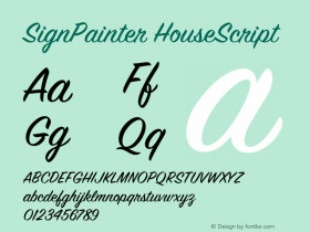 SignPainter-HouseScript 6.3d1e1 Font Sample