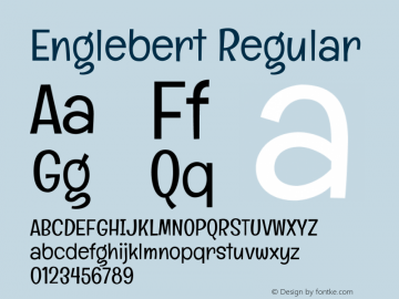 Englebert Version 1.000 Font Sample