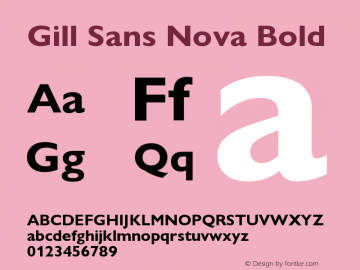 Gill Sans Nova Bold Version 1.00图片样张