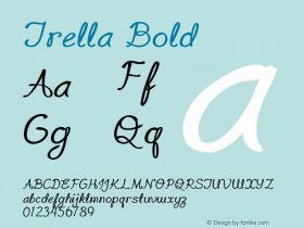 TrellaBold Version 1.000 Font Sample