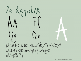 Ze-Regular Version 1.000;PS 001.001;hotconv 1.0.56 Font Sample