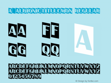 a_AlbionicTitulCmDn Regular Macromedia Fontographer 4.1 26.08.97 Font Sample