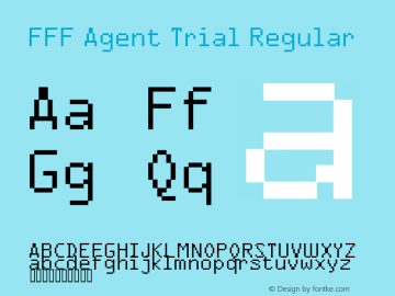 FFF Agent  Trial 1.2 Font Sample