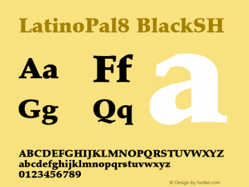 LatinoPal8 BlackSH SoHo 1.0 9/30/93 Font Sample