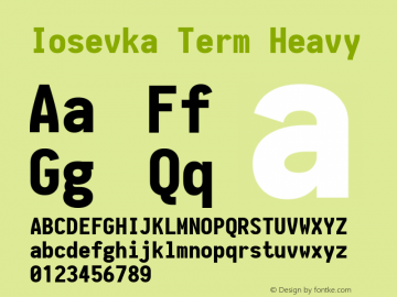 Iosevka Term Heavy 1.12.5; ttfautohint (v1.6)图片样张