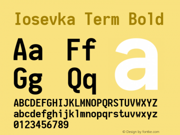 Iosevka Term Bold 1.12.5; ttfautohint (v1.6)图片样张