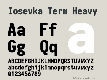 Iosevka Term Heavy 1.12.5; ttfautohint (v1.6)图片样张