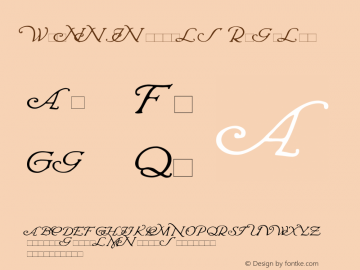 Wrenn Initials Regular Version 1.00 Font Sample