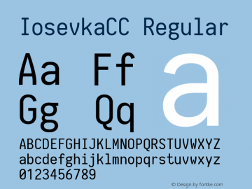 IosevkaCC 1.12.5; ttfautohint (v1.6) Font Sample