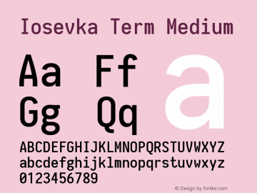 Iosevka Term Medium 1.12.5; ttfautohint (v1.6)图片样张