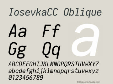 IosevkaCC Oblique 1.12.5; ttfautohint (v1.6)图片样张