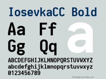 IosevkaCC Bold 1.12.5; ttfautohint (v1.6) Font Sample