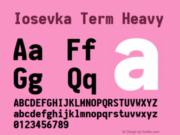 Iosevka Term Heavy 1.12.5; ttfautohint (v1.6)图片样张