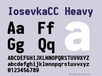 IosevkaCC Heavy 1.12.5; ttfautohint (v1.6) Font Sample
