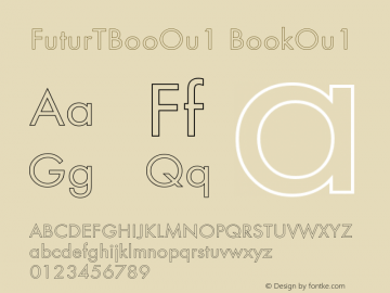 Futura T Book Ou1 Version 001.002 Font Sample