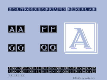 BoltonDropCaps Regular Version 1.00图片样张