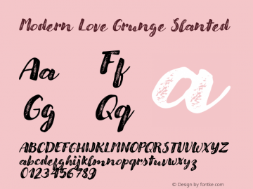 Modern Love Font,Modern Love Grunge Slanted Font,Modernlove-Grungeslanted Font|Modern Love Grunge Slanted Version 1.000;Ps 001.000;Hotconv 1.0.88;Makeotf.lib2.5.64775 Font-Otf Font/Serif Font-Fontke.com