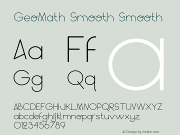 GeoMath  Smooth Version 1.0 Font Sample