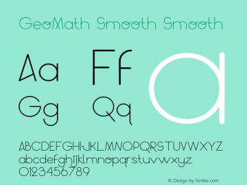 GeoMath  Smooth Version 1.0 Font Sample