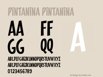 PINTANINA 001.001 Font Sample