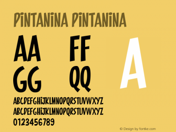 PINTANINA 001.001 Font Sample