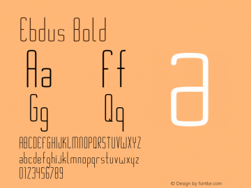 Ebdus-Bold Version 1.000;PS 001.001;hotconv 1.0.56图片样张
