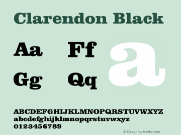 Clarendon Black Version 003.001图片样张