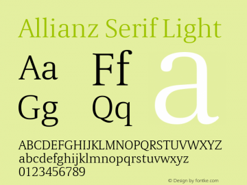 Allianz Serif Light Version 1.20图片样张