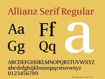 Allianz Serif Version 1.20 Font Sample