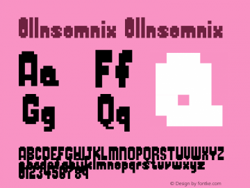 01Insomnix 1.00 Font Sample