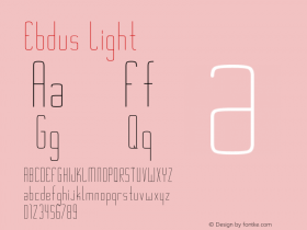 Ebdus-Light Version 1.000;PS 001.001;hotconv 1.0.56 Font Sample