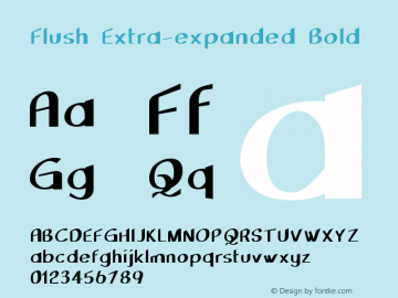 Flush-ExtraexpandedBold Version 1.000图片样张