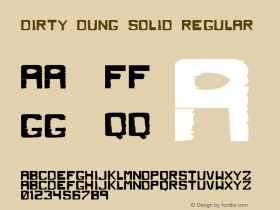 Dirty Dung Solid 2.0 Font Sample