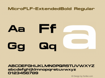 MicroFLF-ExtendedBold Converted from c:\win31\system\MIFLFEB_.TF1 by ALLTYPE图片样张