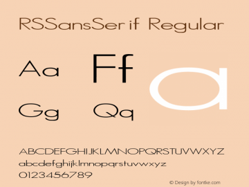 RSSansSerif Converted from c:\windows\system\RSSANSER.TF1 by ALLTYPE图片样张