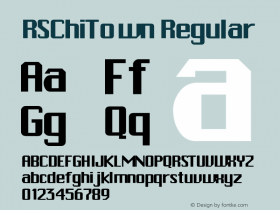 RSChiTown Converted from c:\windows\system\RSCHITOW.TF1 by ALLTYPE Font Sample