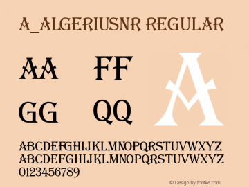 a_AlgeriusNr Regular 01.03 Font Sample