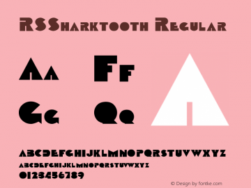RSSharktooth Converted from c:\windows\system\RSSHARK.TF1 by ALLTYPE Font Sample
