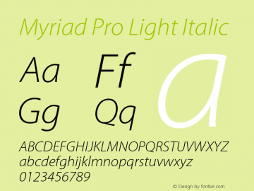 MyriadPro-LightIt Version 2.103;PS 2.000;hotconv 1.0.68;makeotf.lib2.5.35818图片样张