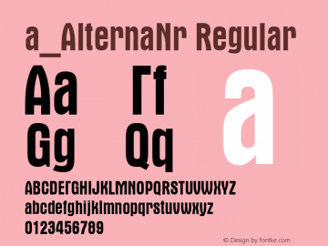 a_AlternaNr Regular 01.02 Font Sample