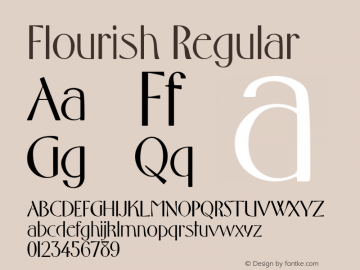 Flourish Regular Altsys Fontographer 3.5  2/9/93 Font Sample