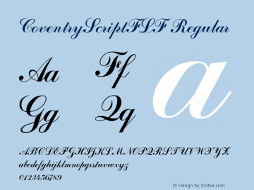 CoventryScriptFLF Converted from c:\win31\system\COSFLF__.TF1 by ALLTYPE Font Sample