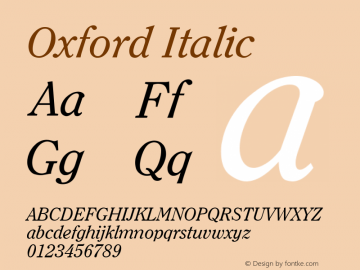 Oxford Italic Rev. 002.001图片样张