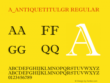 a_AntiqueTitulGr Regular 01.03图片样张