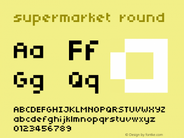supermarket  round Macromedia Fontographer 4.1.5 06.10.2001 Font Sample