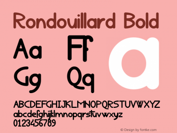 Rondouillard Version 001.000 Font Sample
