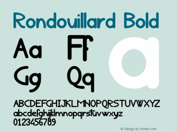 Rondouillard Version 001.000 Font Sample